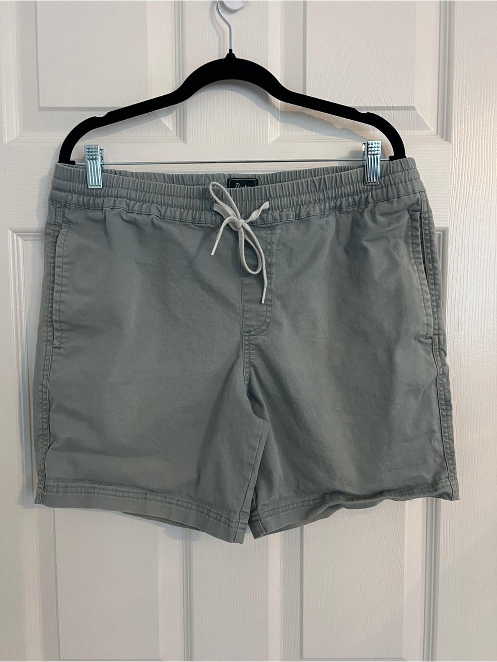 Bixby Men’s Heather Gray Casual Drawstring Chino Shorts Size 33 Beach Coastal